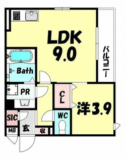 SHINKOBE COLN【2階】の間取り