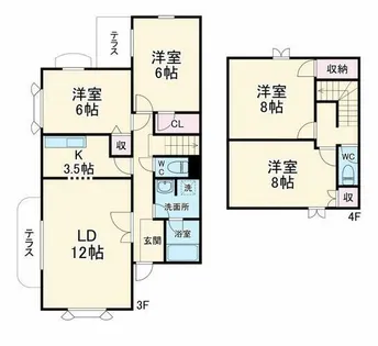 4LDKの間取り画像