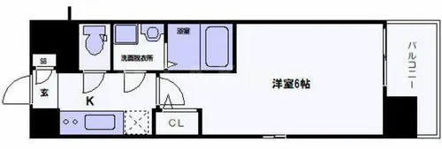 エスリード弁天町ポートヴィラ【6階】の間取り
