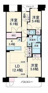 ジオ彩都いろどりの丘【8階】の間取り