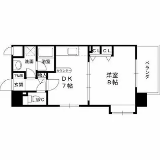 アルグラッド福島EAST【8階】の間取り