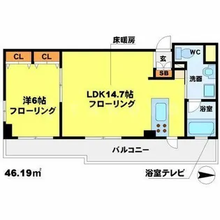大阪府豊中市西泉丘3丁目【マンション】の間取り