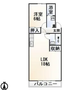 マンション岡田【402号室】の間取り
