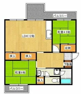 大久保東第1住宅6号棟【5階】の間取り