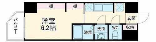 リブネスコート大阪大学前【3階】の間取り