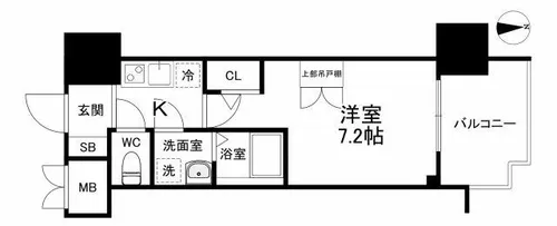 1Kの間取り画像