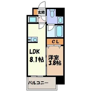 カレント茶屋が坂【4階】の間取り