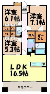 LaSante東白壁【2階】の間取り