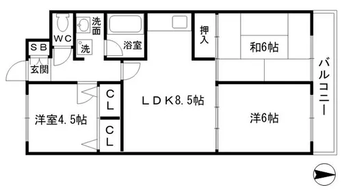 京都府京都市上京区上長者町通新町西入土御門町【マンション】の間取り