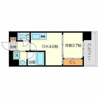 EL-Sia Shin-Osaka【7階】の間取り