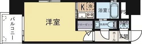 エステートモア祇園【6階】の間取り