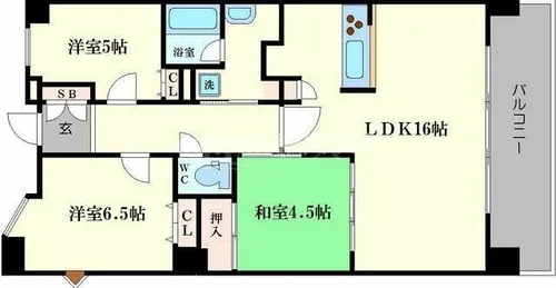 CITY SPIRE難波グレイス【207号室】の間取り