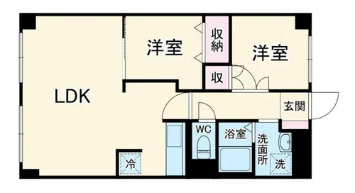 グレースフルハイツ1号館【4階】の間取り