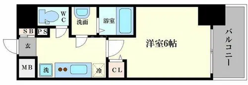 グランパシフィック長橋【9階】の間取り
