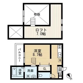 Felicita【103号室】の間取り