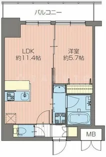 大阪府大阪市淀川区宮原1丁目【マンション】の間取り