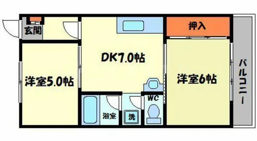 GM藤田町WEST【2階】の間取り