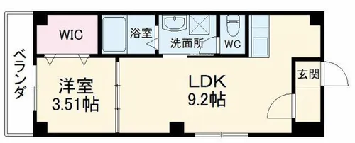 キャトルセゾン豊中本町【1階】の間取り