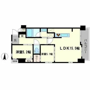 スプランディッド池田呉服町【3階】の間取り