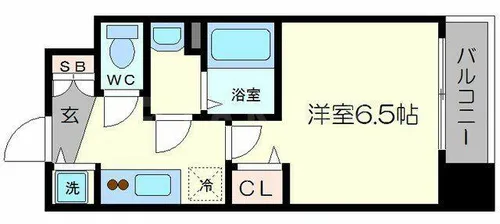 大阪府大阪市中央区松屋町【マンション】の間取り