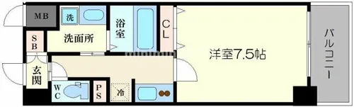 レジュールアッシュBENTEN【10階】の間取り