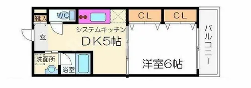 大阪府豊中市南桜塚1丁目【マンション】の間取り