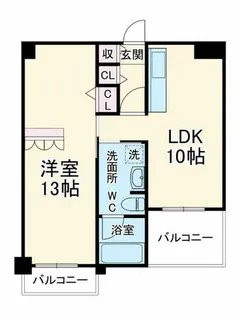1LDKの間取り画像