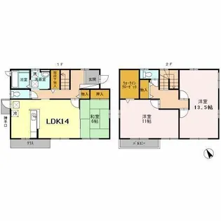 大阪府池田市緑丘2丁目【一戸建】の間取り