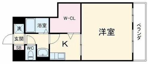 フローライト蛍池【9階】の間取り