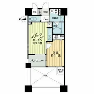 サーパス松屋町筋【5階】の間取り