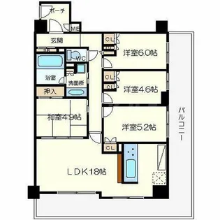 4LDKの間取り画像