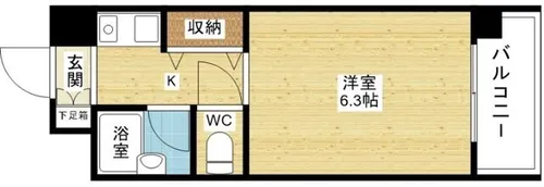 シンセリティ野中【5階】の間取り