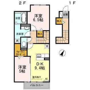 グリーン リヴァージュ【203号室】の間取り