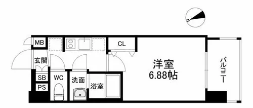 Quintet JOTONOE【13階】の間取り