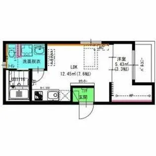 fleuve B【3階】の間取り