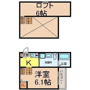 1Kの間取り画像