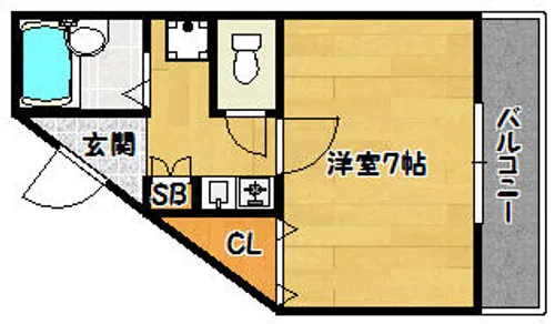 フリックコート下祇園【4階】の間取り