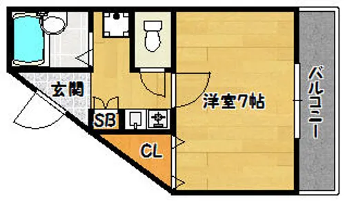 フリックコート下祇園【4階】の間取り