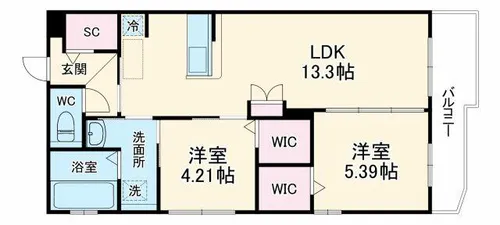 グローコートⅦ【1階】の間取り