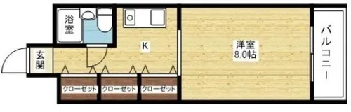 東中島マンション【5階】の間取り