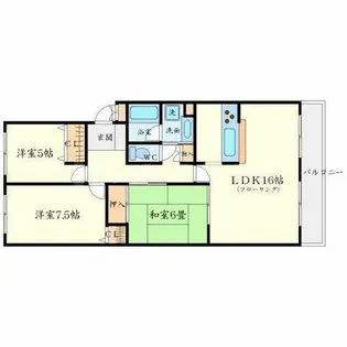 ヴェリテ上野東【1階】の間取り