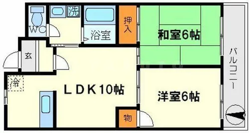 グロリアス北大阪【2階】の間取り