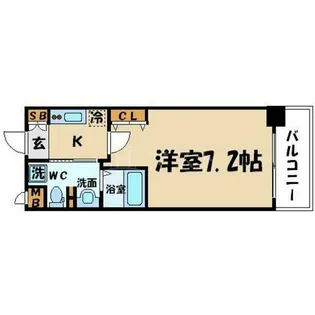 アーバンフラッツ上町【6階】の間取り