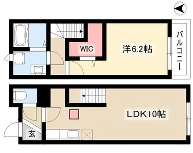 愛知県名古屋市中川区伏屋4丁目【テラスハウス】の間取り
