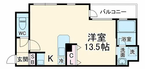 西天満レジデンス【6階】の間取り