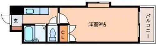 第9エルザビル【304号室】の間取り