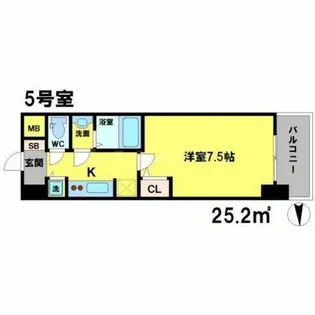 S-RESIDENCE江坂Eminence【12階】の間取り
