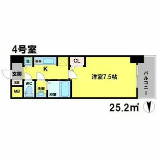 S-RESIDENCE江坂Eminence【3階】の間取り