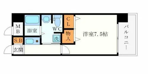 大阪府大阪市淀川区西中島7丁目【マンション】の間取り