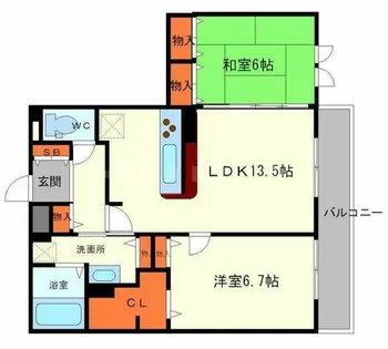 サンスクエア千里万博B棟【1階】の間取り